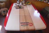1948 Spartan Manor Trailer With Amazing Spartan Surfboard Dining Room Table